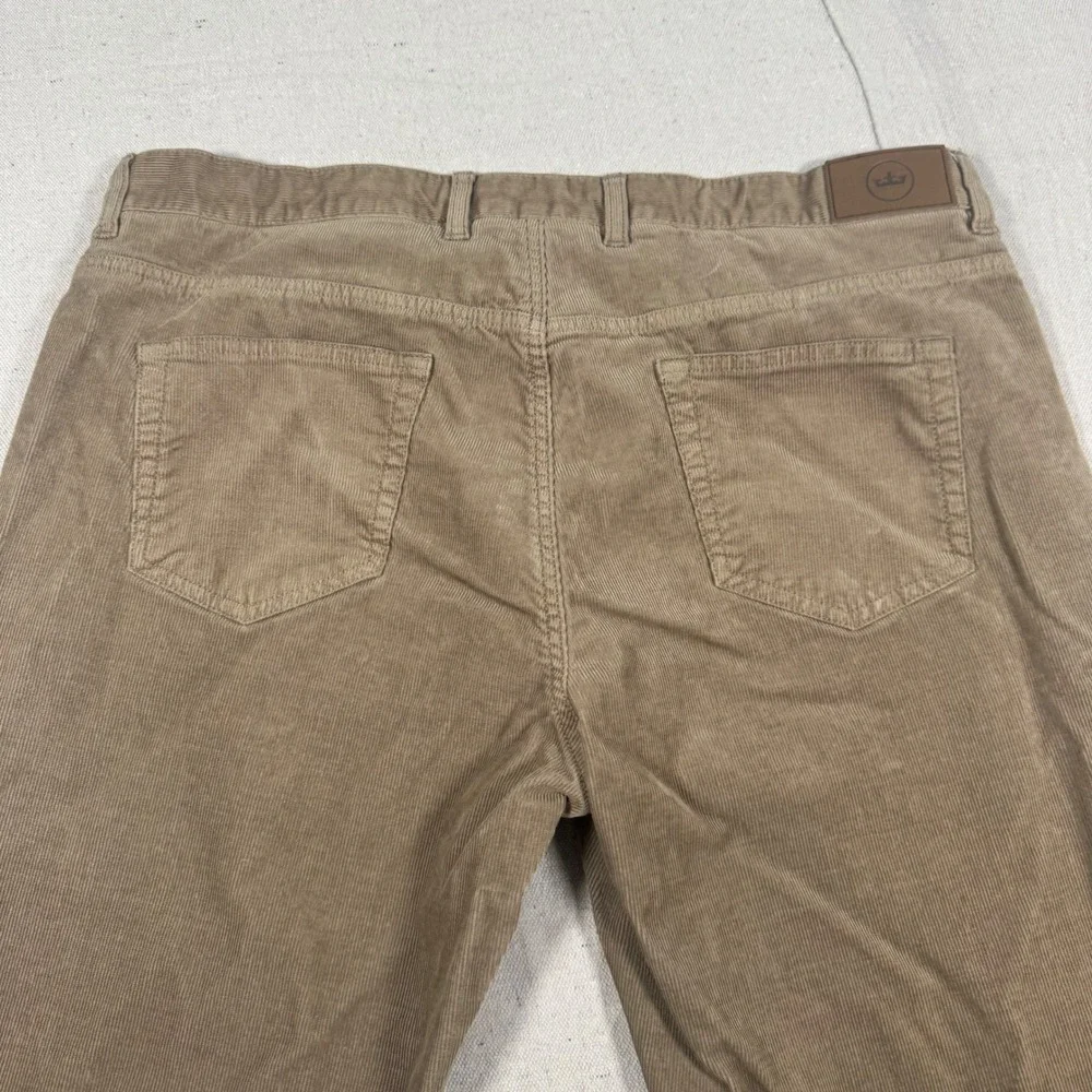Peter Millar Corduroy Pants Mens 38x33 Tan Khaki 5-Pocket MF20B29‎ Cotton Modal